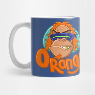 head of an orangutan with futuristic glasses Mug